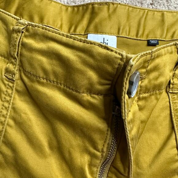 CABI The Tracker Jogger Pants Women's Size 14 Marigold Yellow Green Snap Bottom - Picture 5 of 7